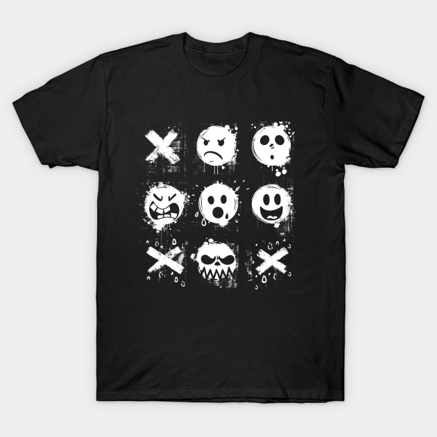 gloomy emoticons T-Shirt by FrogandFog